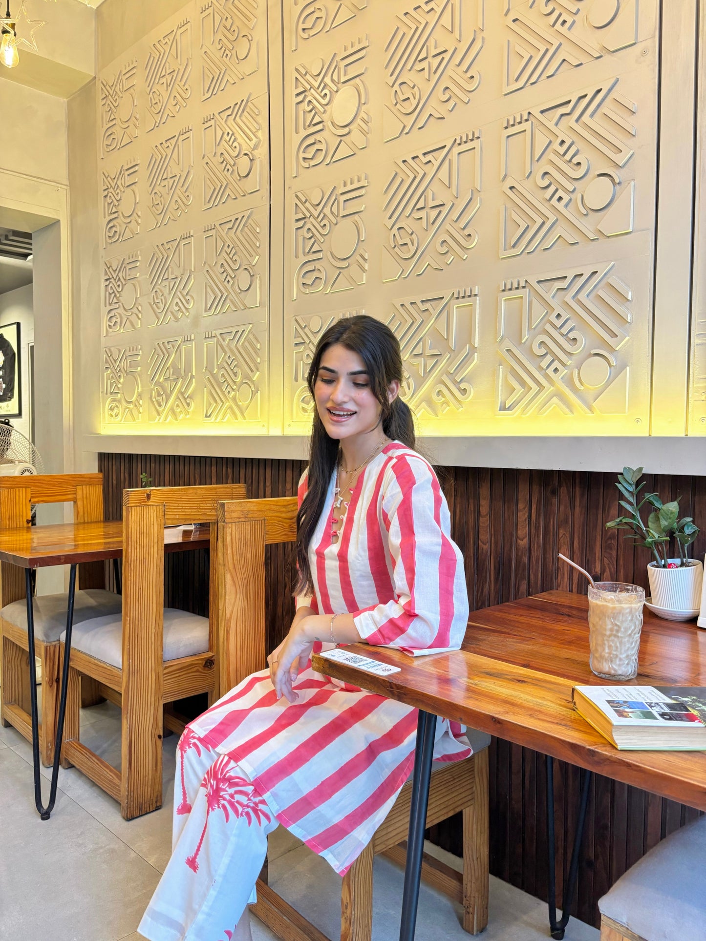 Rose Palm Kurta Set