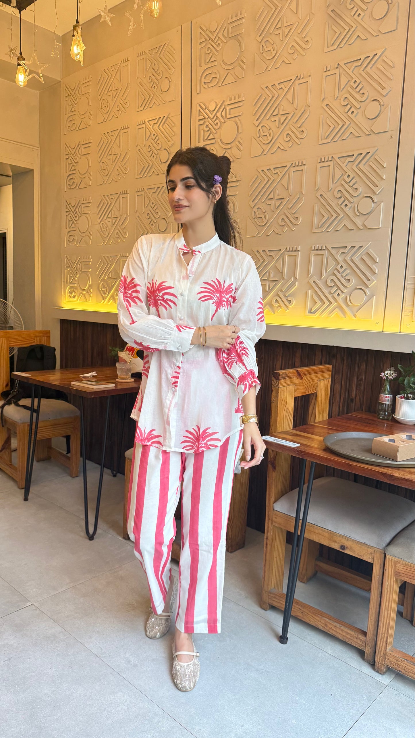 Rose Palm Waistcoat Set