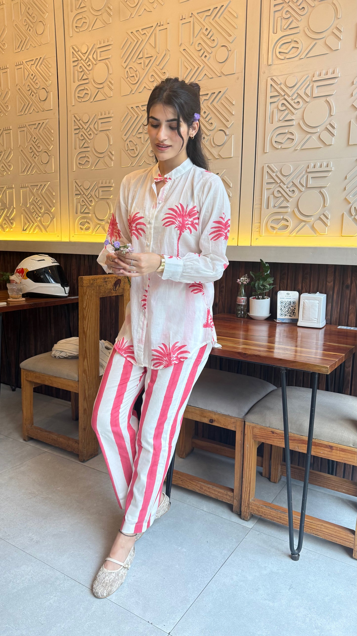 Rose Palm Waistcoat Set