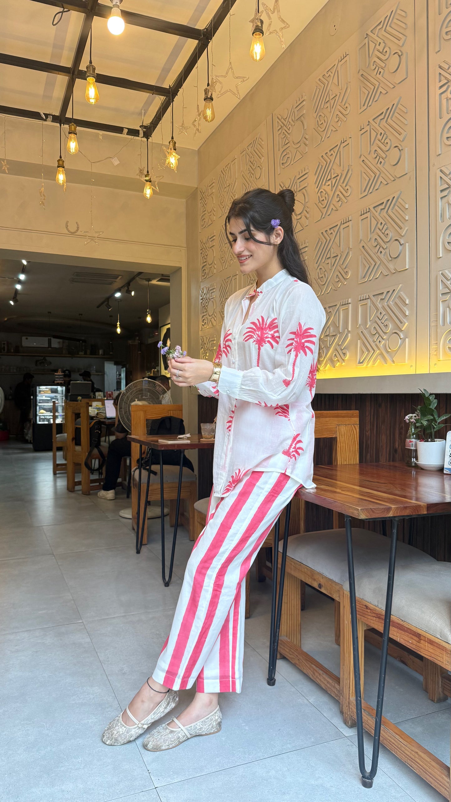 Rose Palm Waistcoat Set