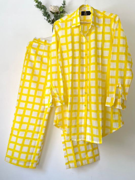 Yellow Gingham Co-ord Set