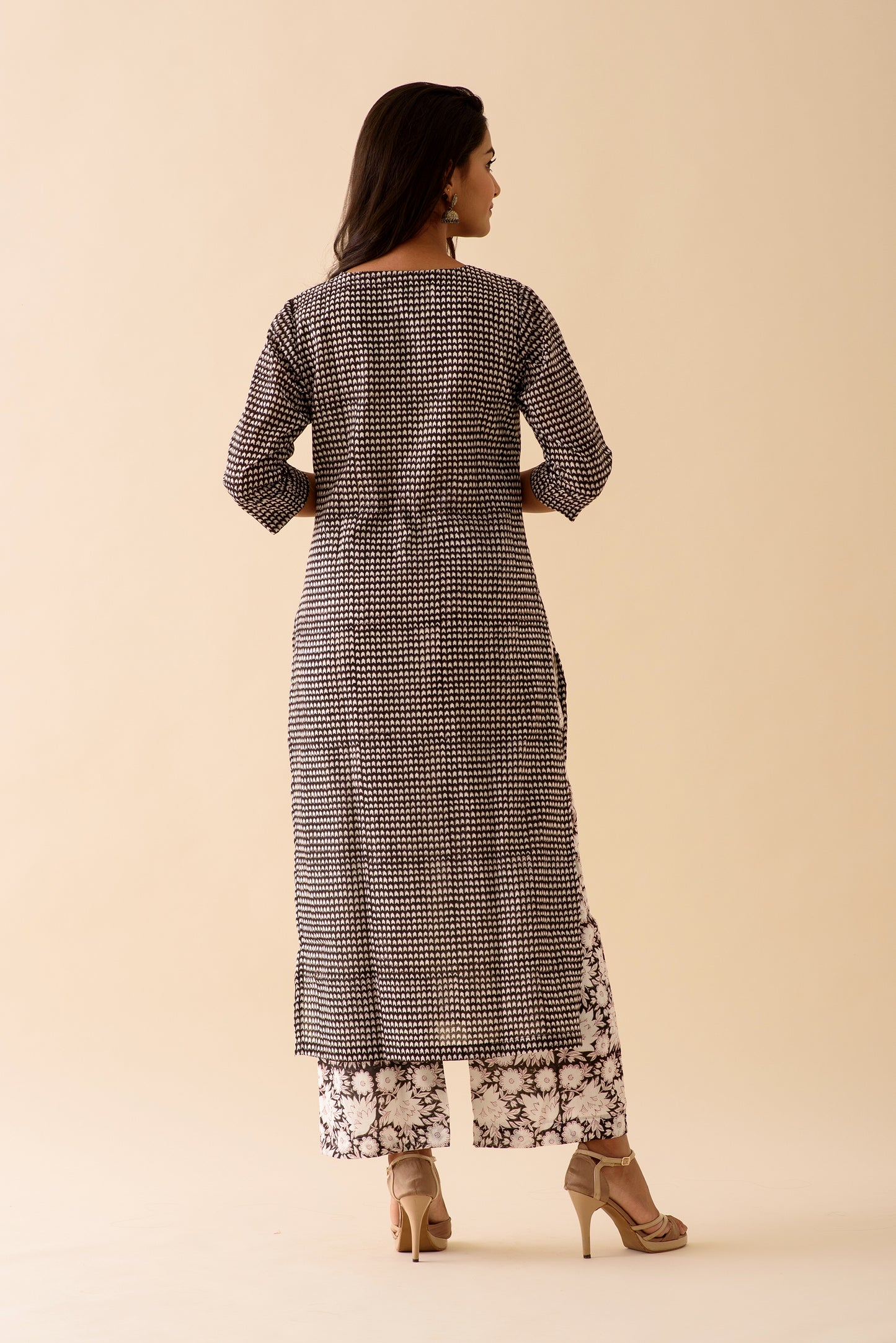 Black BlockPrint Kurta - 3XL