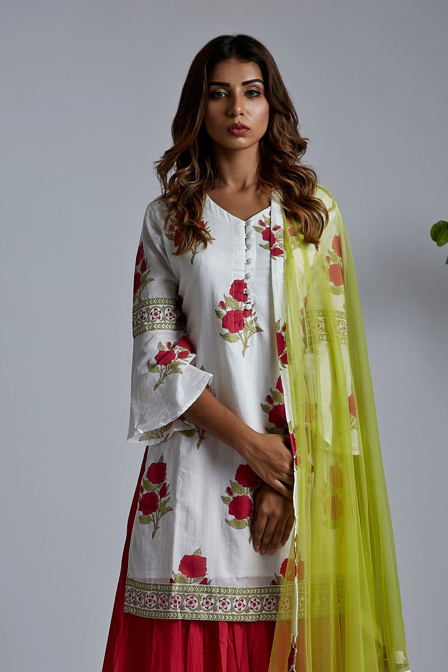 Magenta Rose Kurta - XXL