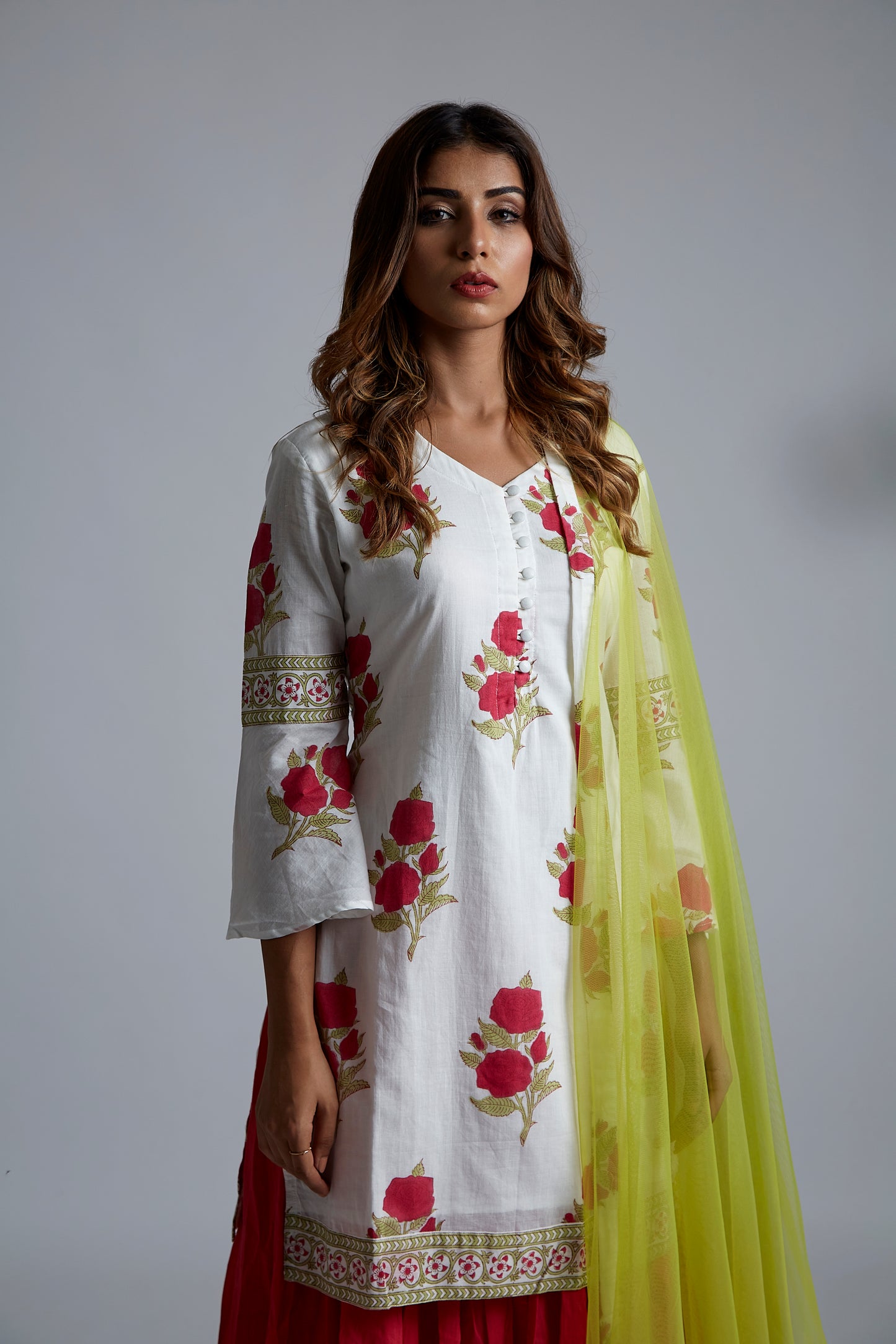 Magenta Rose Kurta - XXL