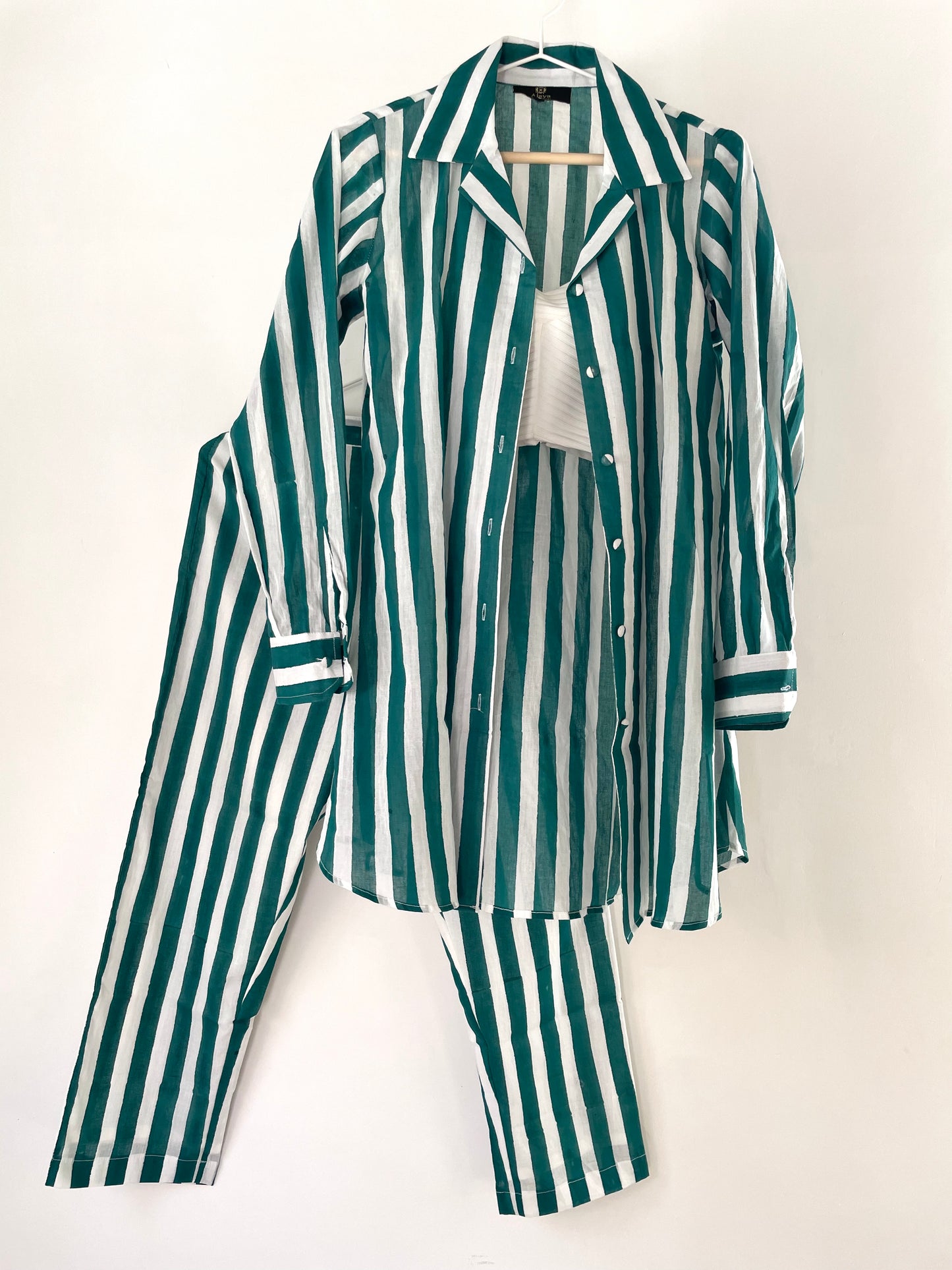 Forest Green Stripe Co-ord Set