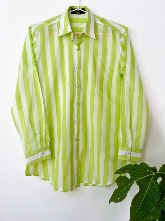 Lime Green Stripe Shirt