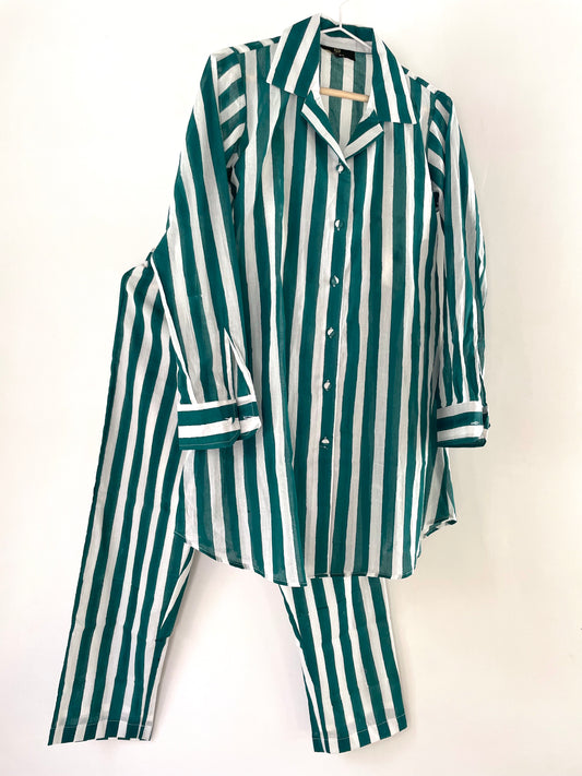 Forest Green Stripe Co-ord Set