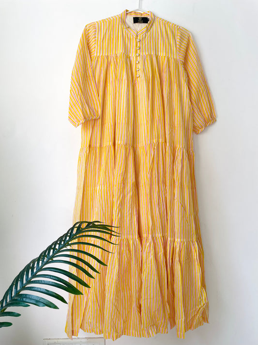 Yellow Stripes Dress-S